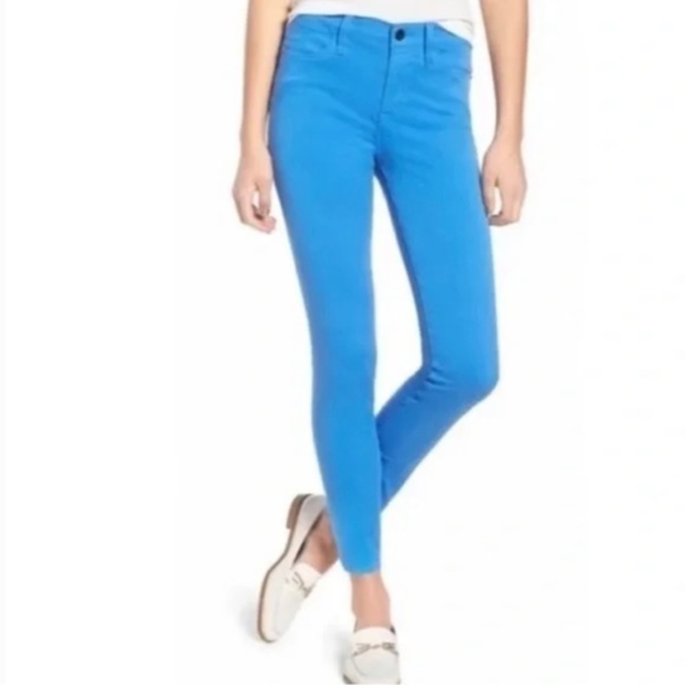 Frame Le High Skinny Jeans in Coastal blue
